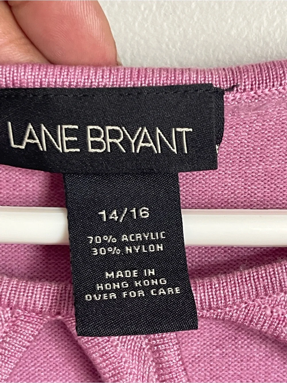 LANE BRYANT |  Pink Cutout Neck Knit Sweater Sz 14/16